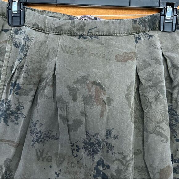 Desigual We Love Love Pleated Harem Drop Crotch Jogger Pants Size 28 Y2K Grunge - Picture 2 of 12